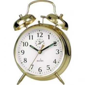Image of Acctim Saxon Bell Alarm Clock Brass