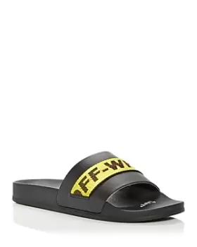 Image of Off-White Mens Industrial Belt Logo Slide Sandals