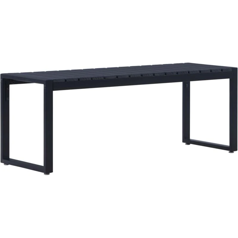 Image of VIDAXL Garden Bench 120.5cm ps Board Black Vidaxl 8719883872438