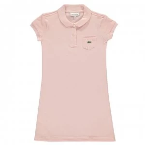 Image of Lacoste Junior Girls Polo Shirt Dress - Pink ADY