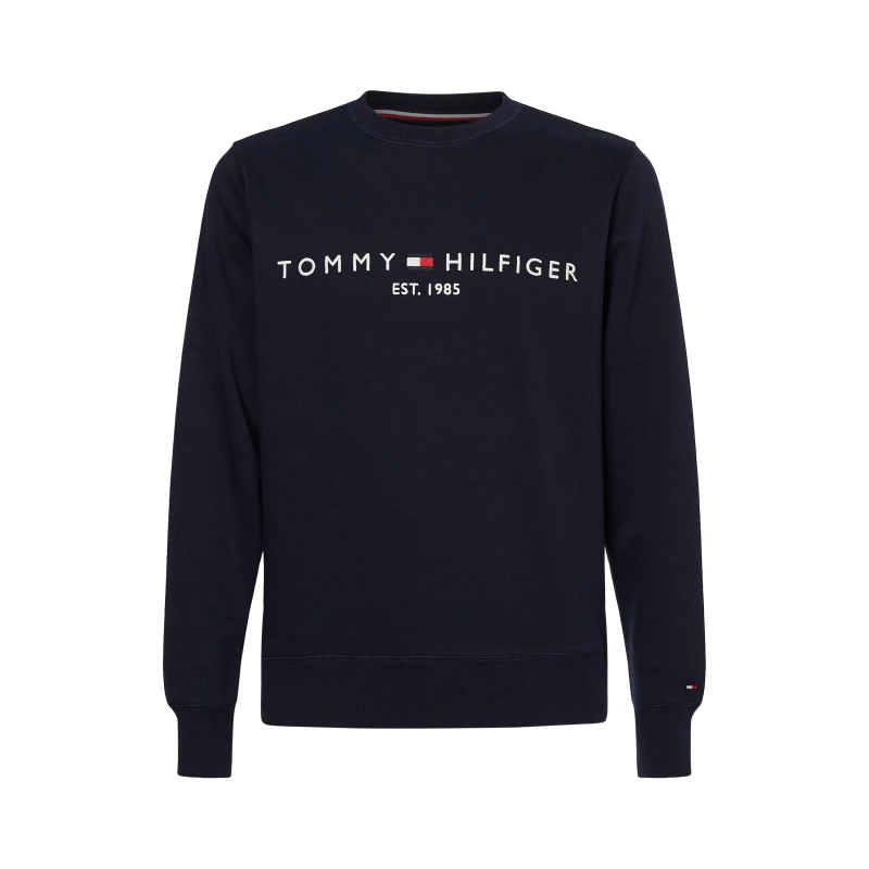 Image of Tommy Hilfiger Logo Crew Sweatshirt - Blue Blue 3XL