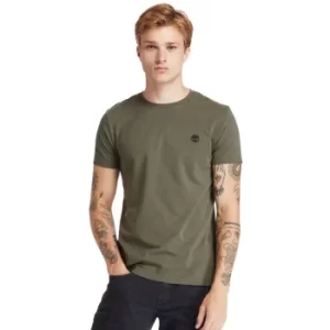 Image of Timberland Dunstan River Crew Tee For Men In Dark Green Dark Green, Size S