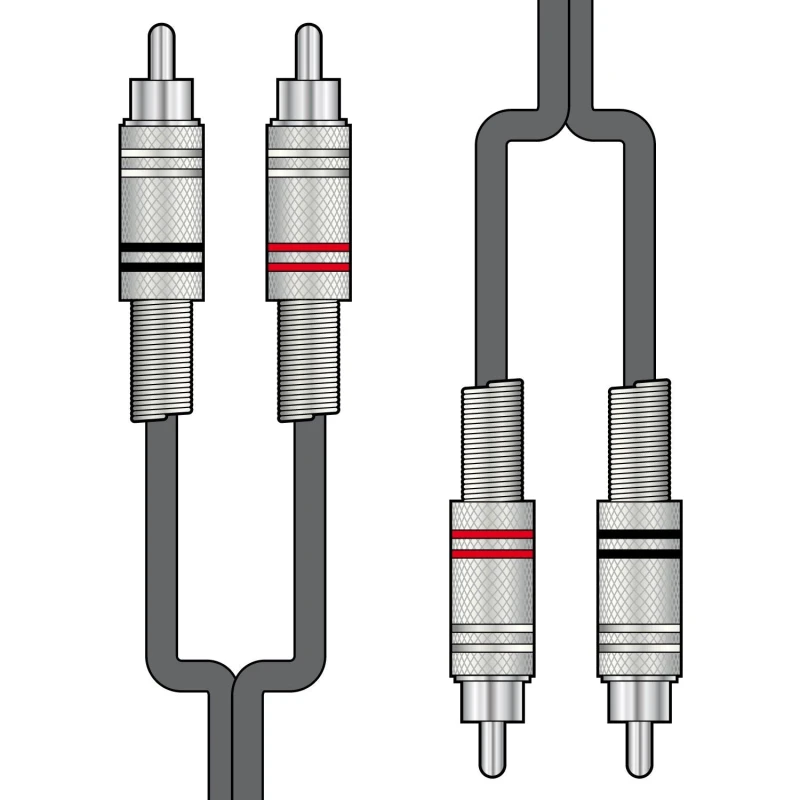 Image of Citronic 3m 3.5mm TRS Stereo to 2x 1/4 Jack 6.35mm x Mono Laptop to Mixer Amp Lead AVS-118139