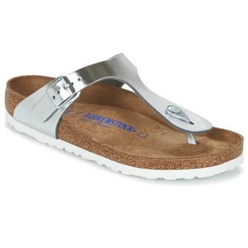 Image of Birkenstock GIZEH SFB womens Flip flops / Sandals (Shoes) in Silver