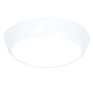 Image of Flush Ceiling Light 325mm Round Flush IP44 16W Gloss White