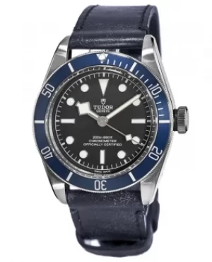 Image of Tudor Black Bay 41 Automatic Blue Bezel Blue Leather Strap Mens Watch M79230B-0007 M79230B-0007