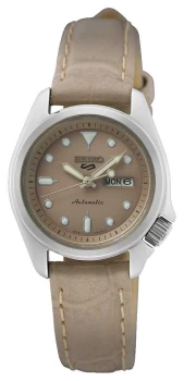 Image of Seiko SRE005K1 5 Sport Compact Beige Dial Beige Watch