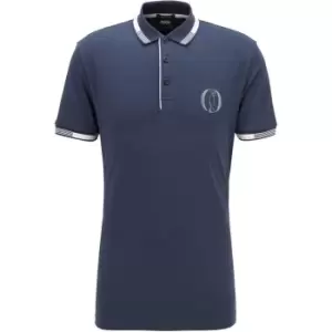 Image of Boss Paddy BO Short Sleeve Polo Shirt Mens - Blue