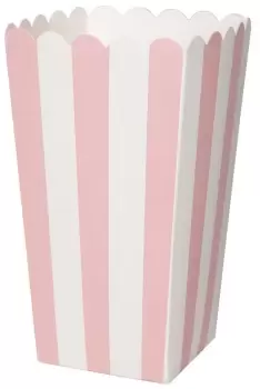 Image of Duni Popcorn Tub - Pink Stripe - 6 pack