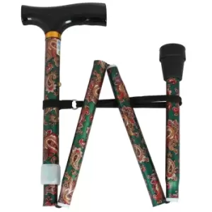 Image of NRS Healthcare Folding Walking Sticks - Green