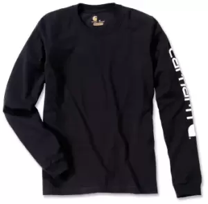 Image of Carhartt Logo Longsleeve, black, Size XL, black, Size XL