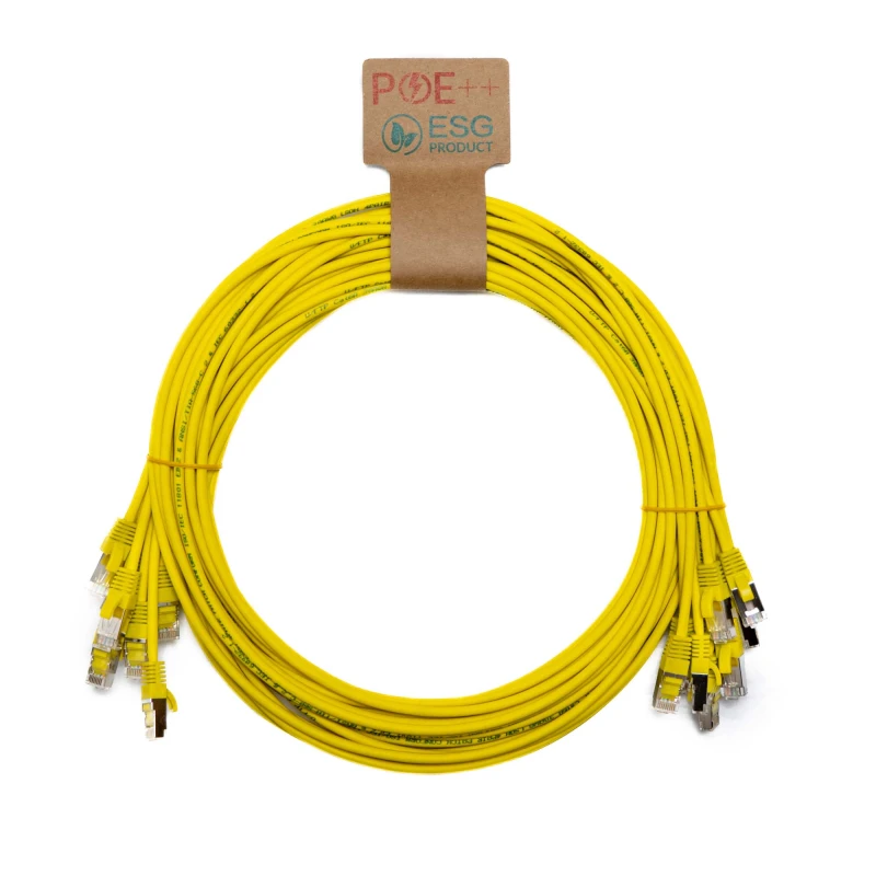 Image of Cablenet Cablenet 3m Cat6a RJ45 Yellow U/FTP LSOH 30AWG Slim Snagless Booted Patch Lead (PK10) SL65-5030P