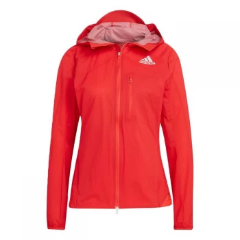 Image of adidas Adizero Marathon Jacket Womens - Vivid Red / Reflective Silver