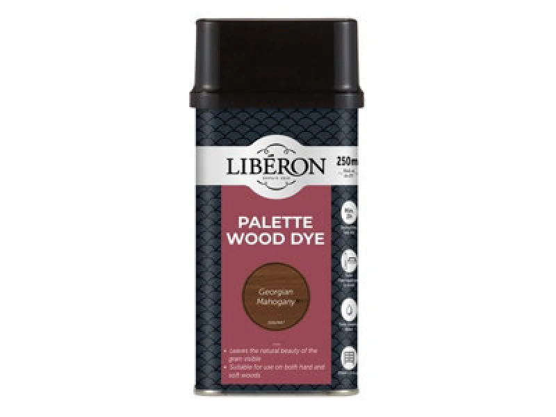 Image of Liberon 126729 Palette Wood Dye Georgian Mahogany 250ml Libwdpgm250N