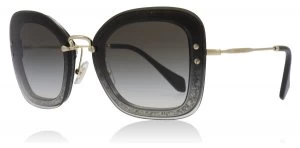 Image of Miu Miu MU02TS Sunglasses Grey / Glitter UES0A7 65mm
