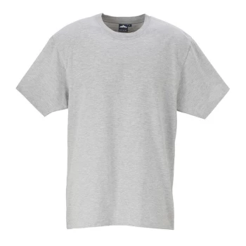 Image of Portwest - B195HGRL - sz L Turin Premium T-Shirt Workwear - Heather Grey