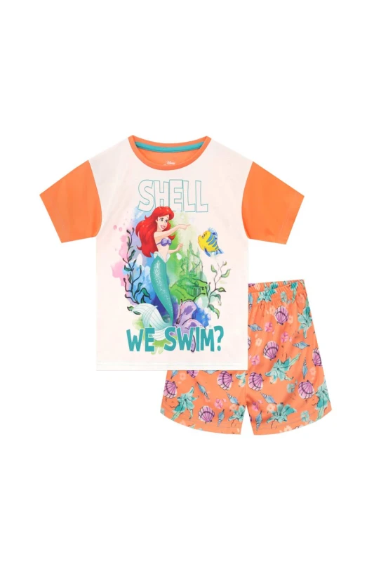 Image of Disney The Little Mermaid Ariel Short Pyjamas Orange female