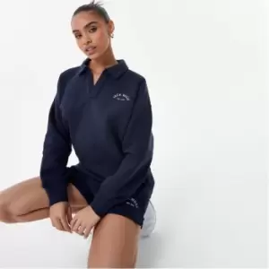 Image of Jack Wills Open Collar Graphic Sweatshirt - Blue