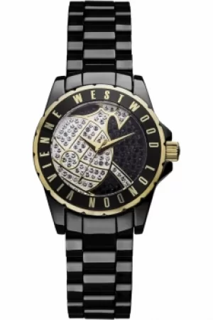 Image of Ladies Vivienne Westwood Sloane Showpiece Ceramic Watch VV088SGDBK