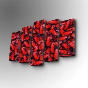 Image of 5PUC-123 Multicolor Decorative Canvas Painting (5 Pieces)