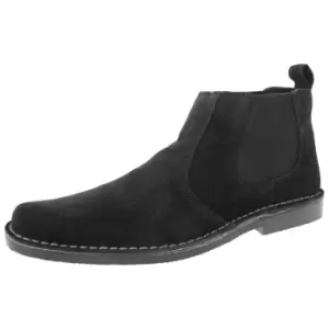 Image of Roamers Mens Real Suede Classic Desert Boots (9 UK) (Taupe)