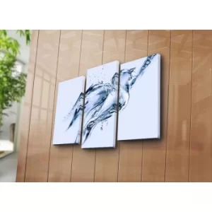 Image of 3KBPAT-5 Multicolor Decorative Canvas Painting (3 Pieces)