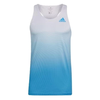 Image of adidas Adizero Engineered Singlet Mens - App Sky Rush / White