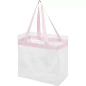 Image of Bullet Hampton Tote (30.5 x 15.2 x 30.5 cm) (Light Pink/Transparent)