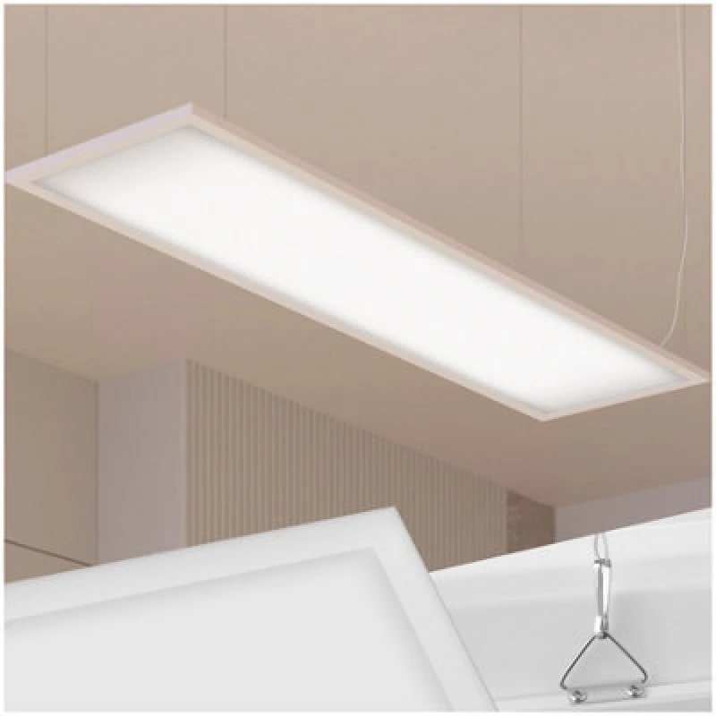 Image of Charnwood LED Panel Light Lucerna - Warm White, Ultra-Slim, Ceiling And Wall Mounting 119.5 X 29.5cm -White