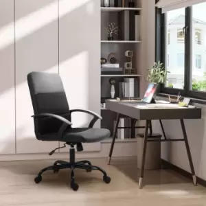 Image of Vinsetto PVC Leather and Mesh Panel Office Chair with Swivel Seat, black