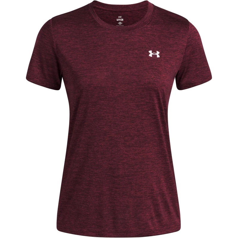 Image of Under Armour Tech Twist Short Sleeve Womens Dark Maroon female 8 (XS)