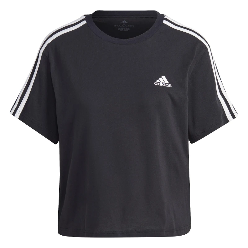 Image of adidas 3S Crop T Shirt Womens - Black M