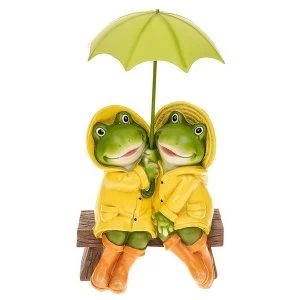 Image of Puddle Frog Sitting Couple Ornament