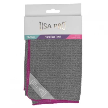 Image of USA Pro Micro Gym and Yoga Towel - Grey/Purple