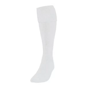 Image of Precision Plain Football Socks White UK Size 3-6