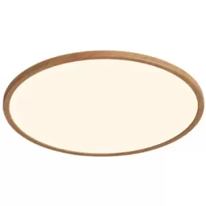 Image of Nordlux Oja Dimmable Integrated LED Semi Flush Light Wood Foil 2700K IP54
