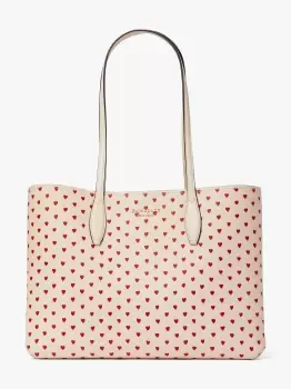 Image of All Day Hearts Large Tote - Milk Glass Multi - One Size