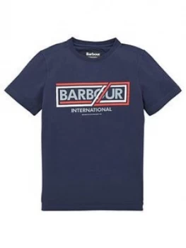 Image of Barbour International Boys Compressor T-Shirt - Navy
