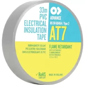 Image of AT7 Grey PVC Insulation Tape - 19mm x 33m