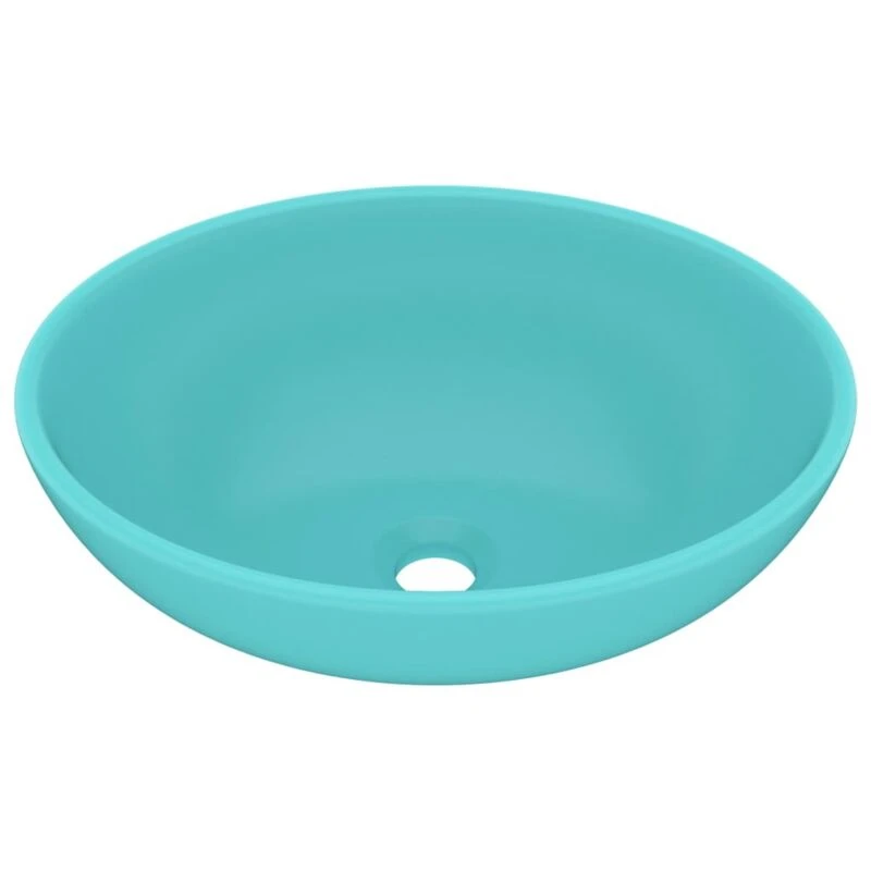 Image of VIDAXL Luxury Basin Oval-shaped Matt Light Green 40x33cm Ceramic Vidaxl 8720286036303