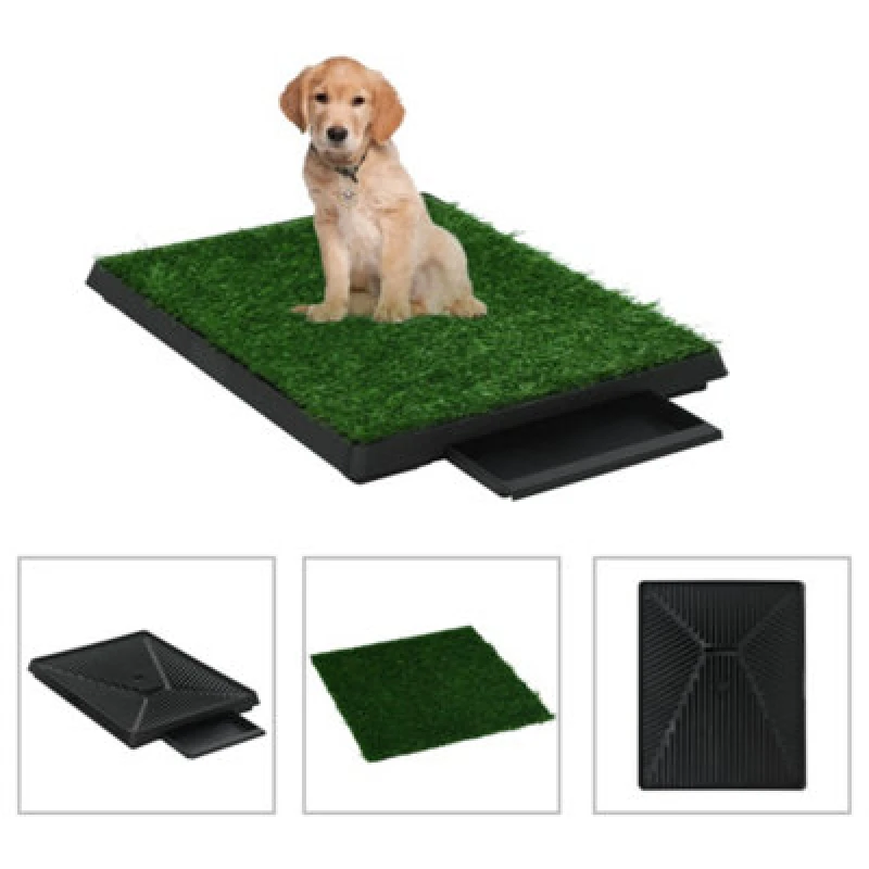 Image of VIDAXL Vidaxl - Pet Toilets 2 pcs with Tray & Faux Turf Green 63x50x7cm wc 8719883667379