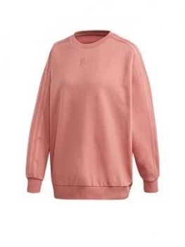 Image of Adidas Originals New Neutral Oversized Crew Sweatshirt - Pink