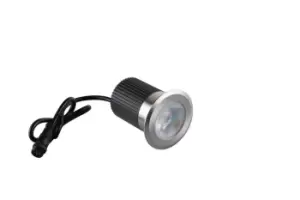 Image of RUNNER Outdoor LED Recessed Floor & Decking Nickel, IP67 390lm RGBW 7.5x8.5cm