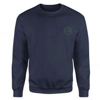 Image of Rick and Morty Morty Embroidered Unisex Sweatshirt - Navy - S