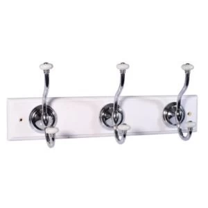 Image of BQ Silver white Chrome effect Hook rail H15mm W90mm L457mm