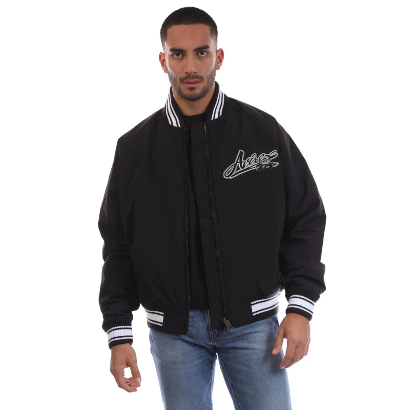 Image of Avirex Mens Hamilton Bomber Jacket Black male X Small