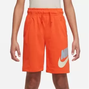 Image of Nike HBR Fleece Shorts Junior Boys - Orange