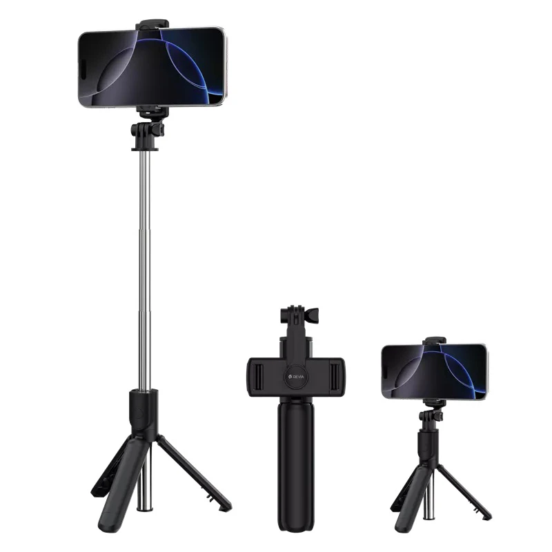 Image of DEVIA Multi Function Portable Selfie Stick & Tripod - Black