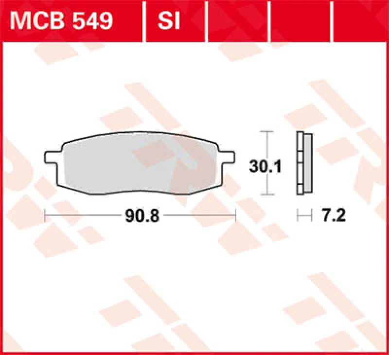 Image of TRW Lucas Brake pad MCB549