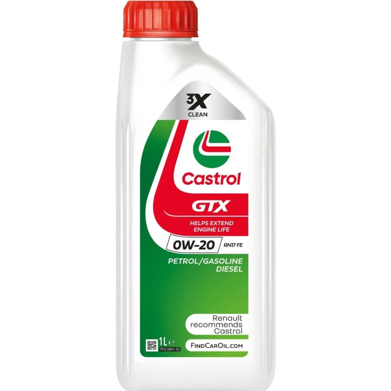 Image of Castrol 160A0E Engine oil Castrol GTX 0W-20 RN 17 FE Capacity: 1l, Synthetic Oil Engine Oil (1862)